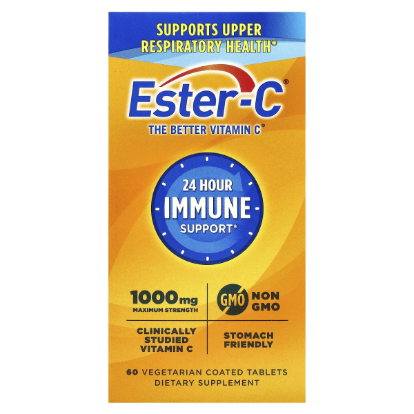EsterC, Unterstützung des Immunsystems rund um die Uhr, 1.000 mg, 60 Tabletten