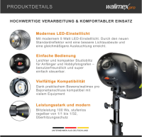 Walimex pro Newcomer 100 II Studioblitz, LED Studiolicht BITTE LESEN