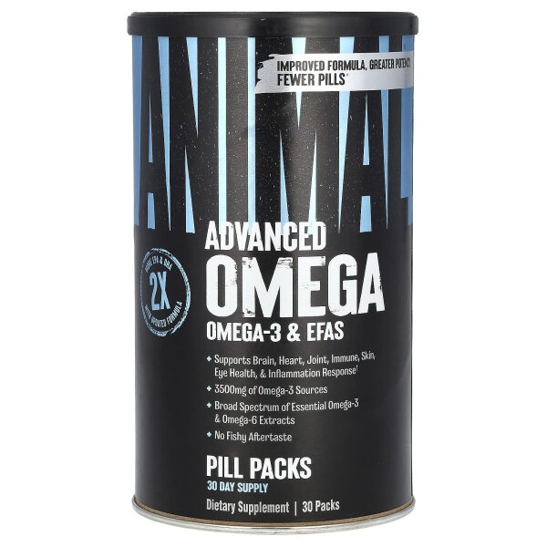 Animal, Pillen-Päckchen mit fortschrittlichem Omega-3 und EFA, 30 Päckchen