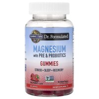 Garden of Life, Magnesium mit Präbiotika und Probiotika, Fruchtgummis, Himbeere, 60 Fruchtgummis