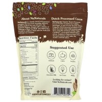 NuNaturals, Organic Cocoa Powder, Bio-Kakaopulver, 454 g