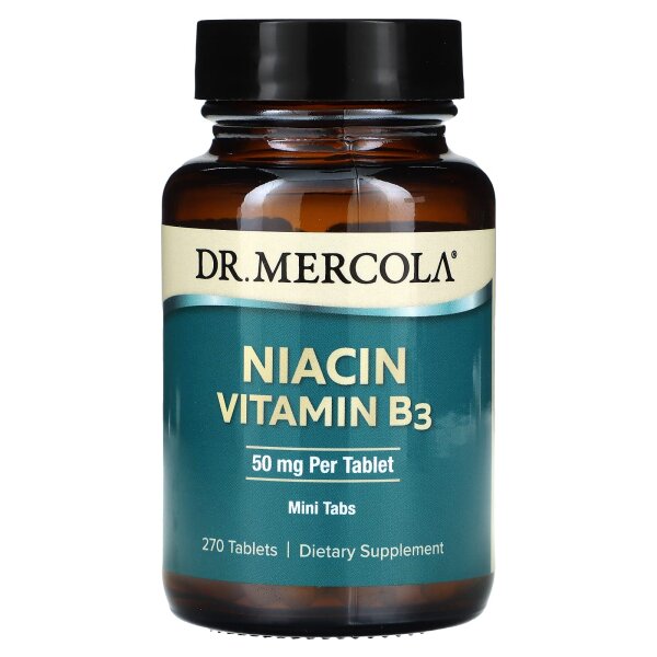 Dr. Mercola, Niacin, Vitamin B3, 50 mg, 270 Tabletten