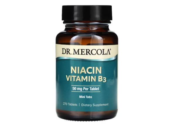 Dr. Mercola, Niacin, Vitamin B3, 50 mg, 270 Tabletten