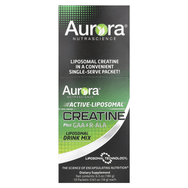 Aurora Nutrascience, Kreatin plus GAA und R-ALA, 10 Päckchen, je 18 g
