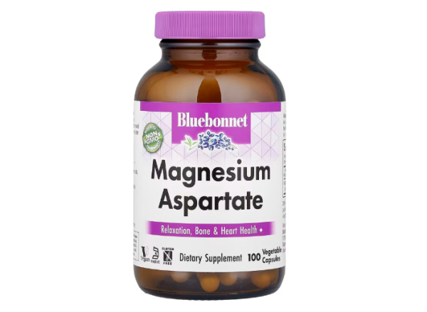Bluebonnet Nutrition, Magnesium Aspartate, Magnesiumaspartat, 100 pflanzliche Kapseln