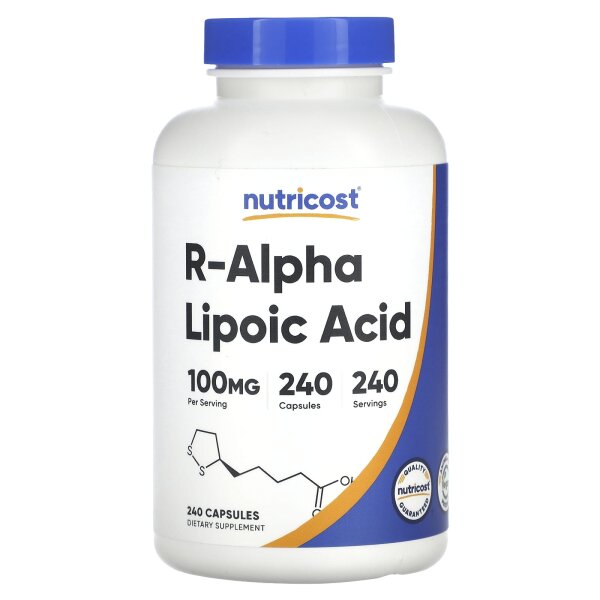 Nutricost, R-Alpha-Liponsäure, 100 mg, 240 Kapseln