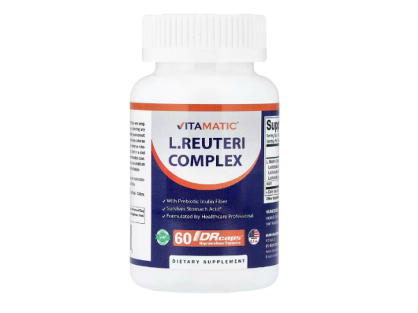 Vitamatic, L. Reuteri Complex, L. Reuteri-Komplex, 60 DRcaps® Hypromellose-Kapseln