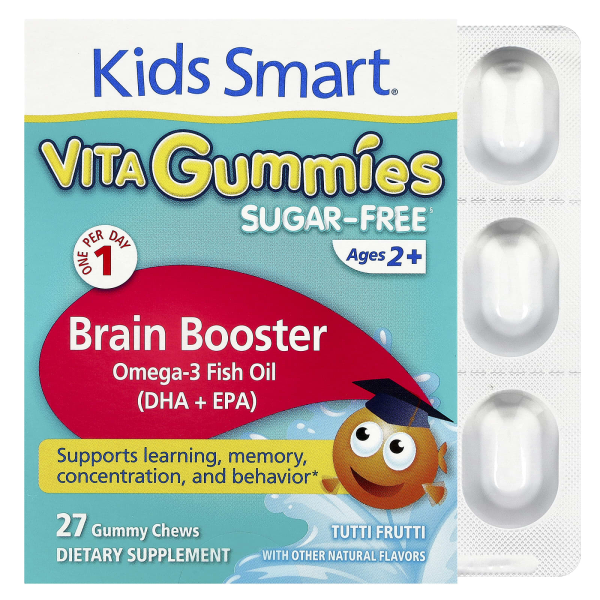 Kids Smart, DHA + EPA, Omega 3, ab 2 Jahren, Tutti Frutti, 27 Fruchtgummis