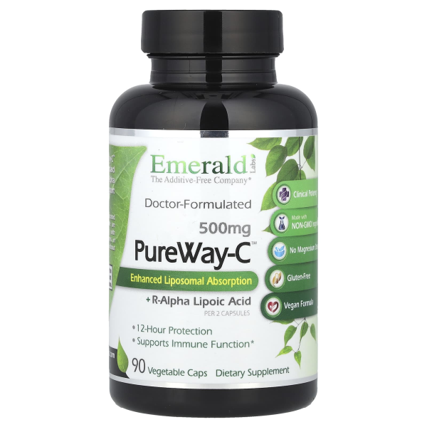 Emerald Laboratories, PureWay-C + R-Alpha-Liponsäure, 500 mg, 90 pflanzliche Kapseln