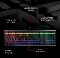 CHERRY MX Board 3.0 S, Gaming-Tastatur mit Kabel, DE Layout QWERTZ