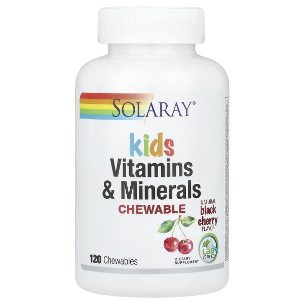 Solaray - Kids Chewable Vitamins and Minerals, Kirsche - 120 St?ck