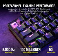 Corsair K65 PRO Mini RGB 65% Gaming Tastatur DE-Layout QWERTZ schwarz