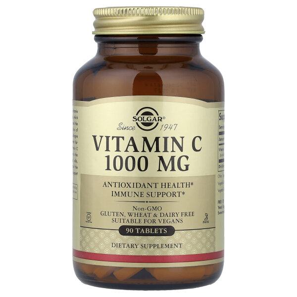 Solgar - Vitamin C, 1000 mg 90 Tabletten