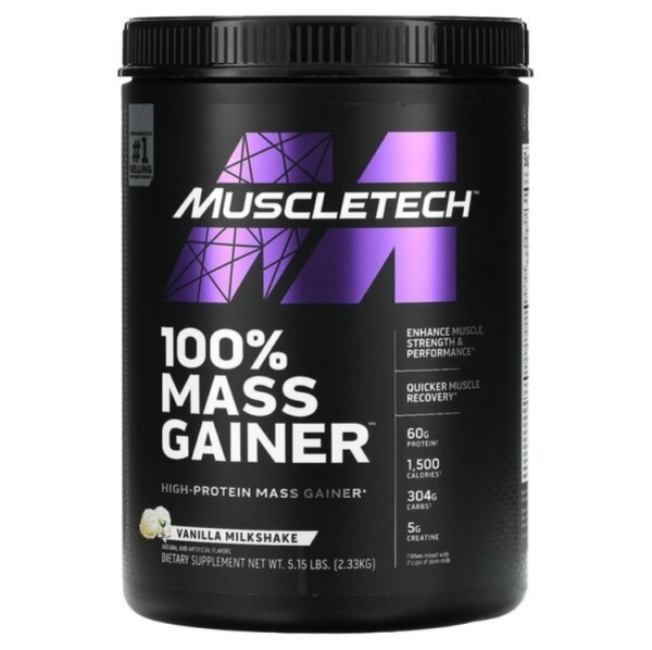MuscleTech High Protein Mass Gainer, Gewichtszunahme + Kreatin, 2,33 kg