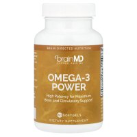 BrainMD, Omega-3 Power, 60 Weichkapseln mit Omega-3 (800 mg pro Weichkapsel)