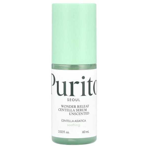 Purito, Wonder Releaf Centella Serum, linderndes Centella-Serum, duftneutral, 60 ml