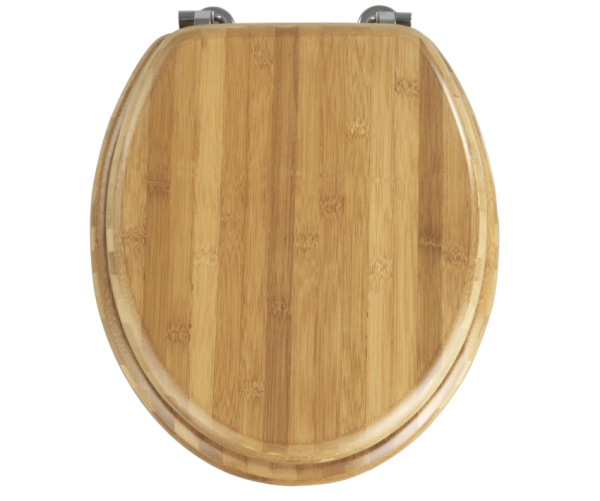 Wenko WC-Sitz Bambus Braun Absenkautomatik Toilettenbrille
