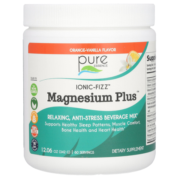 Pure Essence, lonic-Fizz™, Magnesium Plus™, Orange-Vanille, 342 g