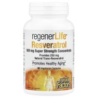 Natural Factors, RegenerLife® Resveratrol, 500 mg, 60...