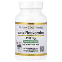 California Gold Nutrition, Trans-Resveratrol, 200 mg, 60...