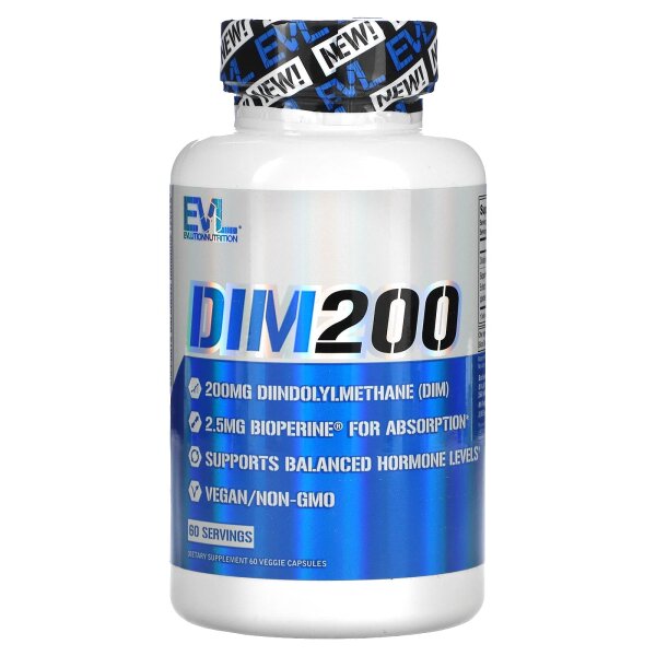 EVLution Nutrition, DIM 200, DIM 200, 200 mg, 60 vegetarische Kapseln