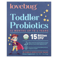 LoveBug Probiotics Probiotika für 1-4 Jahre, 15 Mrd KBE, 30 x 1,8 g