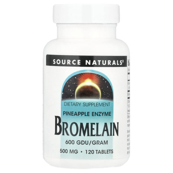 Source Naturals, Bromelain 600 GDU/g, 120 Tabletten - DE Versand via DHL