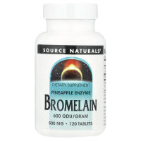 Source Naturals, Bromelain 600 GDU/g, 120 Tabletten - DE Versand via DHL