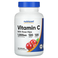 Nutricost, Vitamin C mit Hagebutten, 1.000 mg, 120 Kapseln