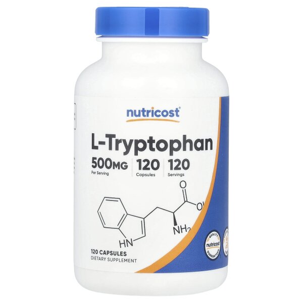 Nutricost, L-Tryptophan, 500 mg, 120 Kapseln - DE Versand via DHL