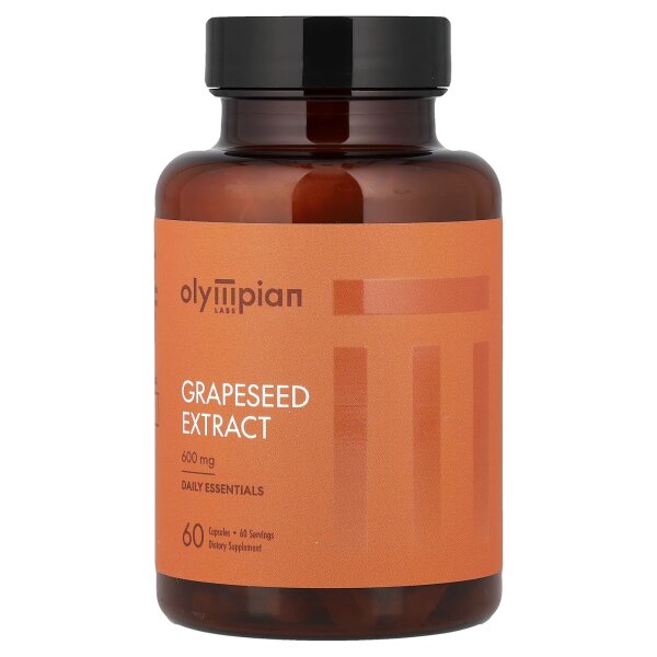 Olympian Labs, Grapeseed Extract, Traubenkernextrakt, 600 mg, 60 Kapseln