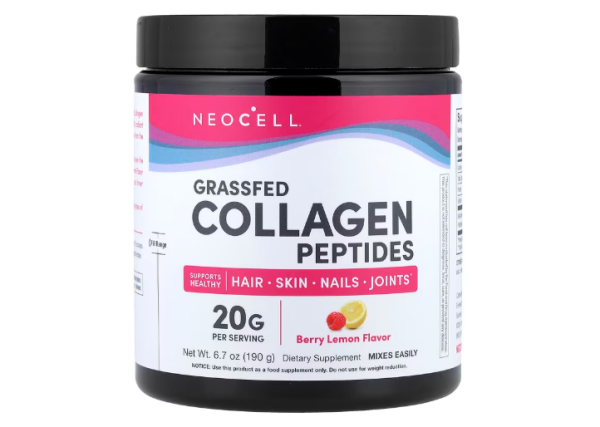 NeoCell, Kollagenpeptide von grasgefütterten Kühen, Beere-Zitrone, 190 g