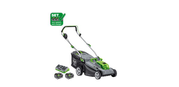 LUX-TOOLS 40V Akku-Rasenmäher 1 PowerSystem 2x 20/43 Set 2x 20V Akkus
