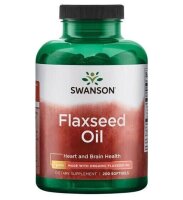 Swanson Leinsamen?l Bio 1g 200 Softgels
