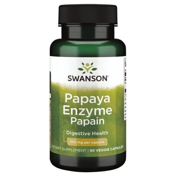 Swanson Papaya Enzym Papain 100mg 90 Veg Kapseln