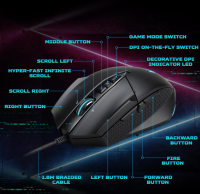 Acer Predator Cestus 335 Gaming Maus 19.000 DPI ohne OVP