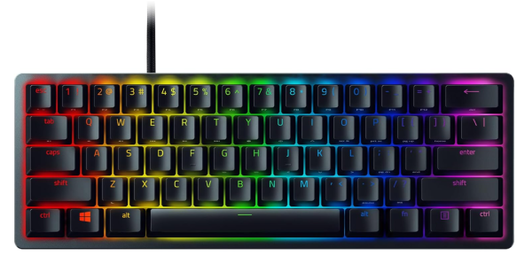 Razer Huntsman Mini (Purple Switch) - Kompakte 60% Gaming Tastatur  QWERTY
