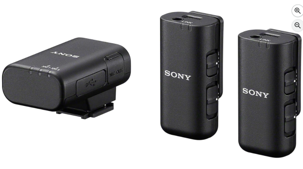 Sony ECM-W3, 2 Sender, 1 Empfänger, Ladestation, Kabelloses Mikrofon