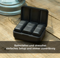 Sony ECM-W3, 2 Sender, 1 Empfänger, Ladestation, Kabelloses Mikrofon