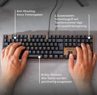 CHERRY KC 200 MX, Mechanische Office-Tastatur DE-Layout...