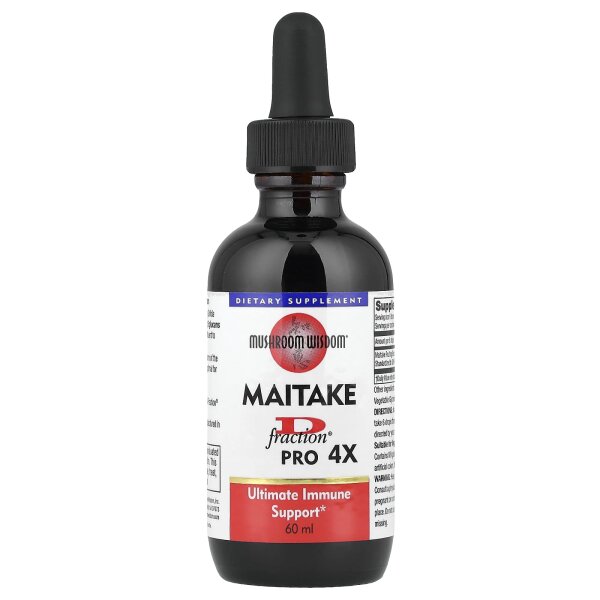 Mushroom Wisdom, Maitake D-Fraction, Pro 4X, Maitake-D-Fraktion, Pro 4X, 60 ml (22 mg pro Portion)