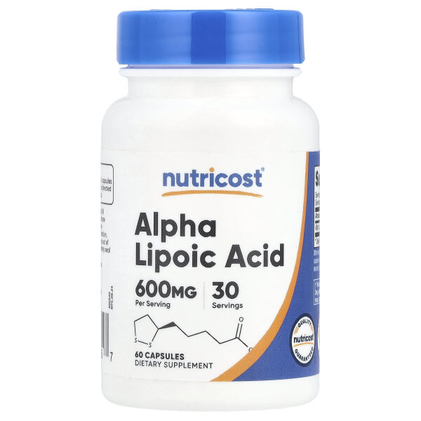 Nutricost, Alpha Lipoic Acid, Alpha-Liponsäure, 60 Kapseln (300 mg pro Kapsel)