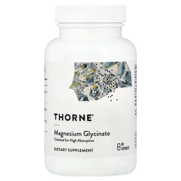 Thorne, Magnesium Glycinate, Magnesiumglycinat, 90 Kapseln (120 mg pro Kapsel)