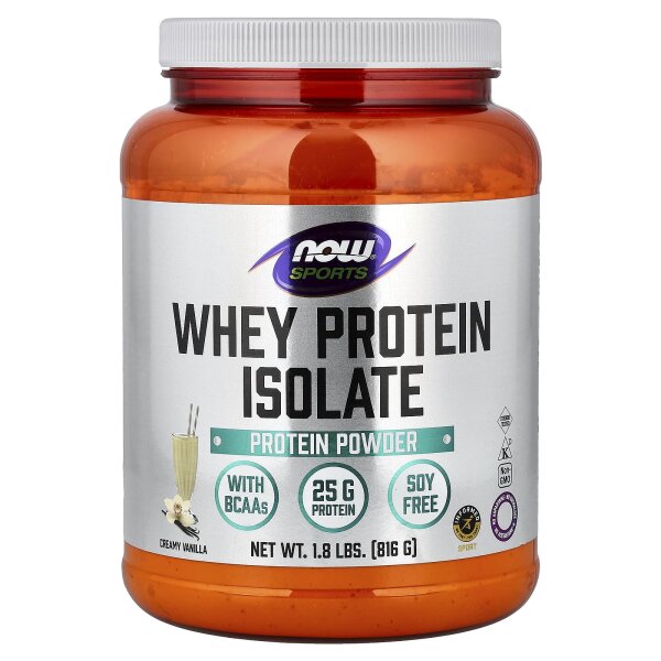 NOW Foods, Sport, Molke Protein Isolat, Pulver, Natürliche Vanille, 1.8 lbs (816 g)