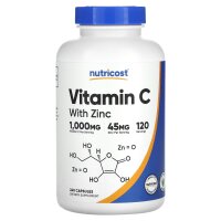 Nutricost, Vitamin C mit Zink, 240 Kapseln
