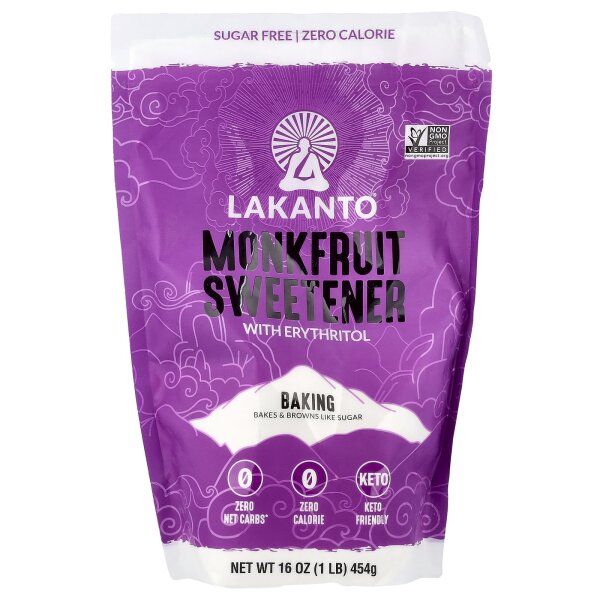 Lakanto, Monkfruit Backsüße mit Erythrit, 454 g (16 oz.)