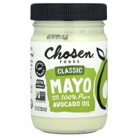 Chosen Foods, Classic Mayo Made With 100% Pure Avocado Oil, klassische Mayonnaise mit 100% reinem Avocadoöl, 355 ml (12 fl. oz.)