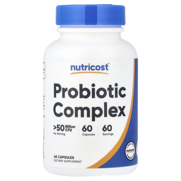 Nutricost, Probiotic Complex, Probiotika-Komplex, >50 Milliarden KBE, 60 Kapseln