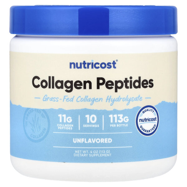Nutricost, Collagen Peptides von grasgefütterten Kühen, geschmacksneutral, 113 g (4 oz.)