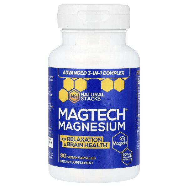 Natural Stacks, MagTech®, Magnesium, 90 vegane Kapseln (66,6 mg pro Kapsel)